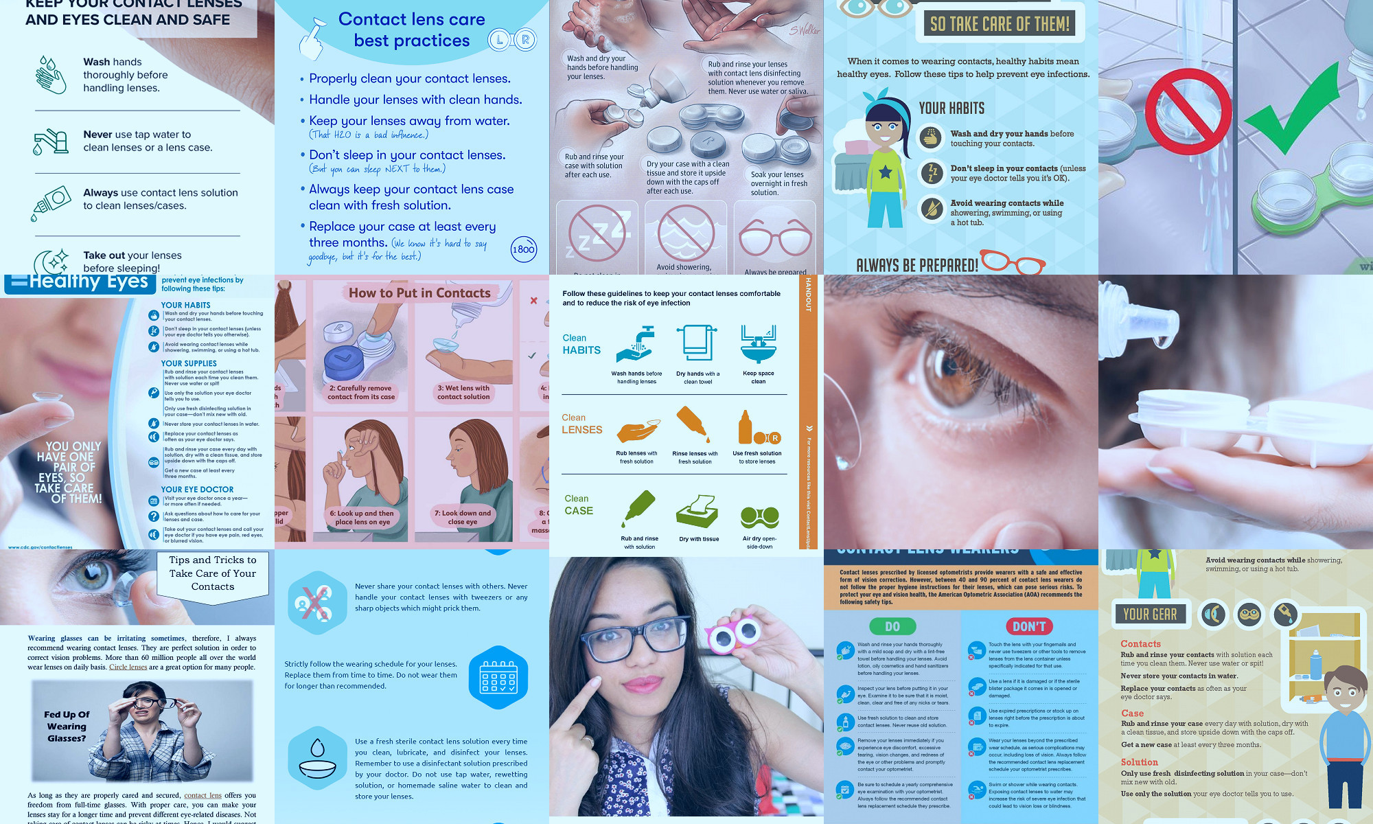 how to take care of contact lenses